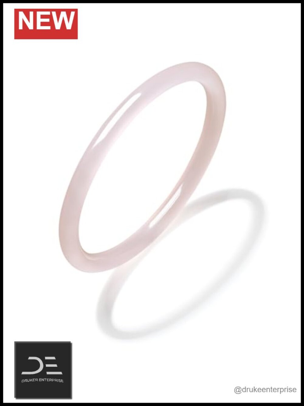 Women's Natural Chalcedony Round Bangle Bracelet, Smooth Gemstone, Feng Shui